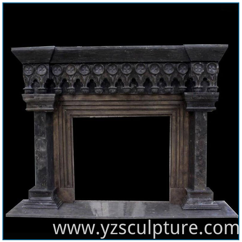 Antique Marble Fireplace Mantel